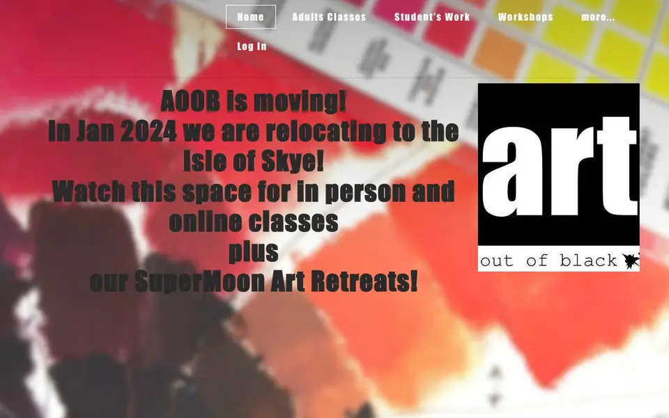 Art Out Of Black website homepage, 4 Oct 2026