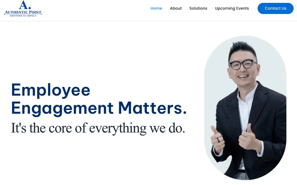Authentic Point website homepage, 4 Oct 2026