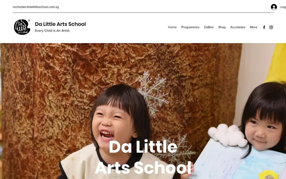 Da Little Arts School website homepage, 4 Oct 2026