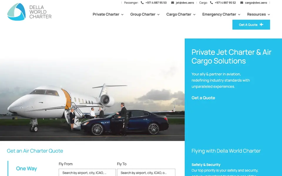 Della World Charter website homepage, 4 Oct 2026