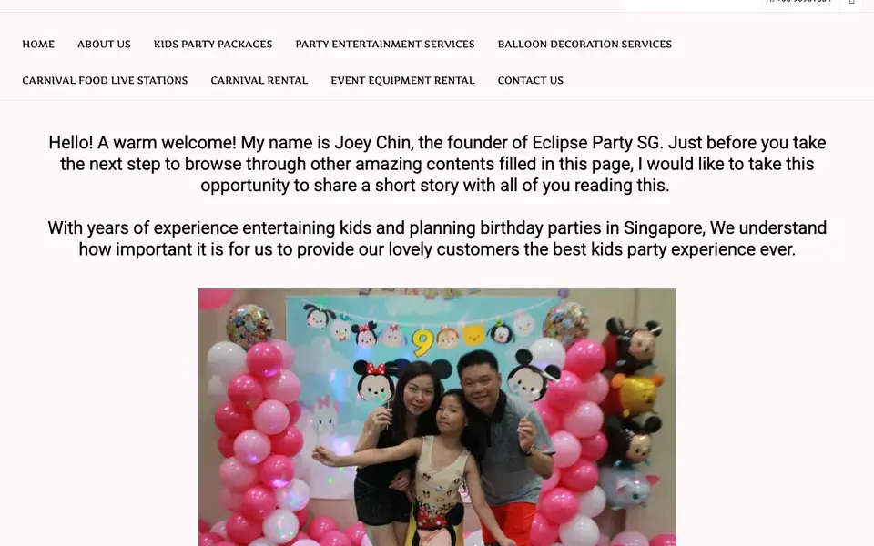 Eclipse Party Sg website homepage, 4 Oct 2026
