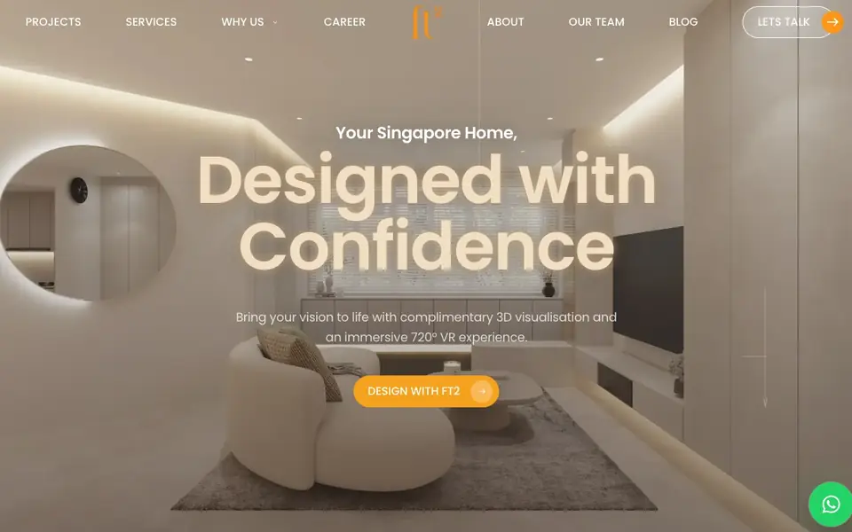 Ft2 Interior Design website homepage, 4 Oct 2026