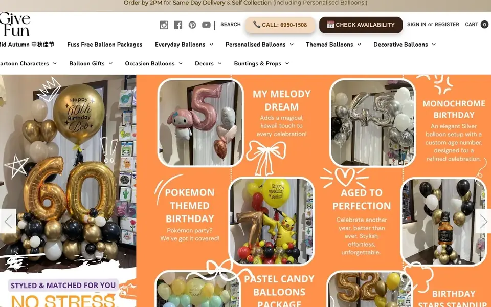 Give Fun website homepage, 4 Oct 2026