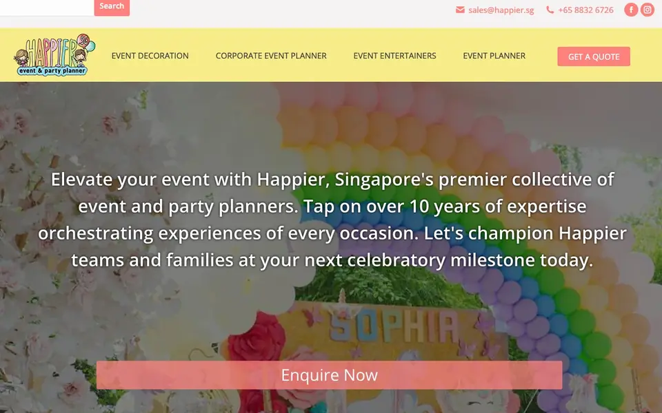 Happier Singapore website homepage, 4 Oct 2026