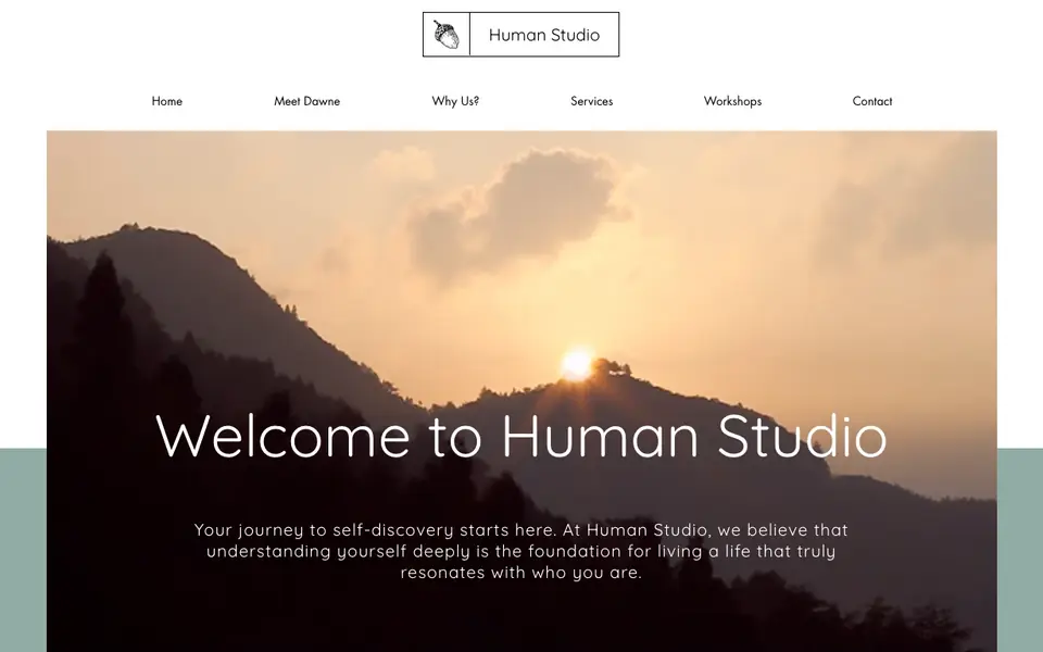 Human Studio website homepage, 4 Oct 2026