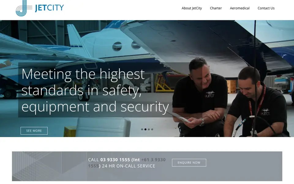 Jet City website homepage, 4 Oct 2026
