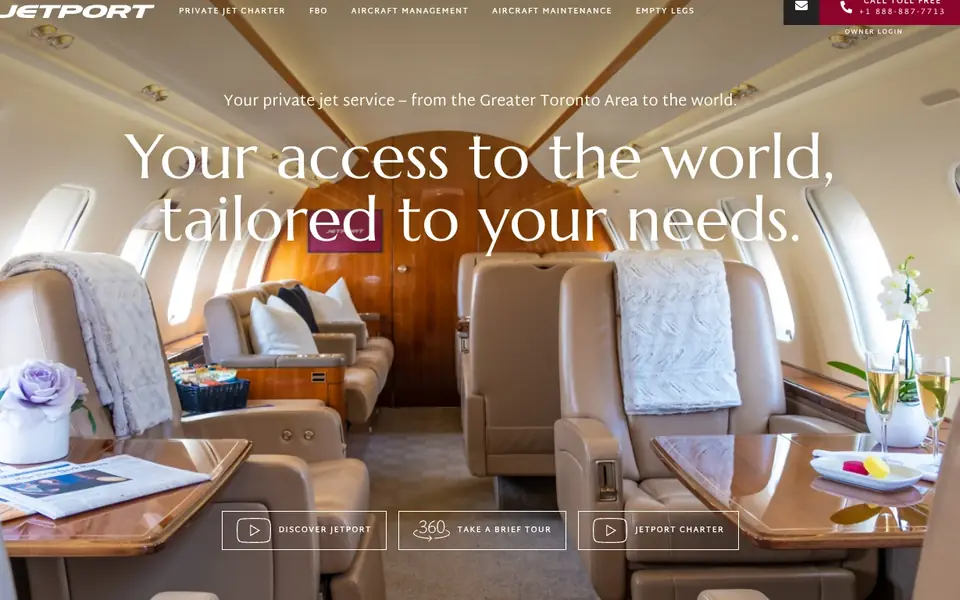 Jetport website homepage, 4 Oct 2026
