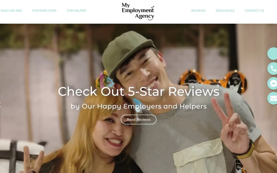 My Employment Agency website homepage, 4 Oct 2026