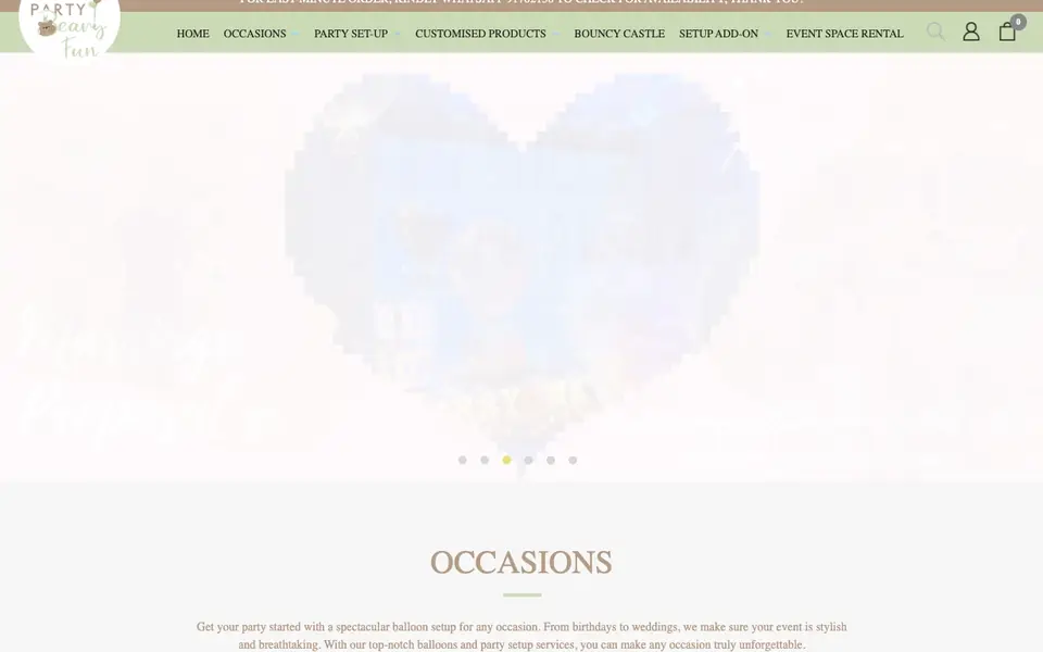 Party Beary Fun website homepage, 4 Oct 2026