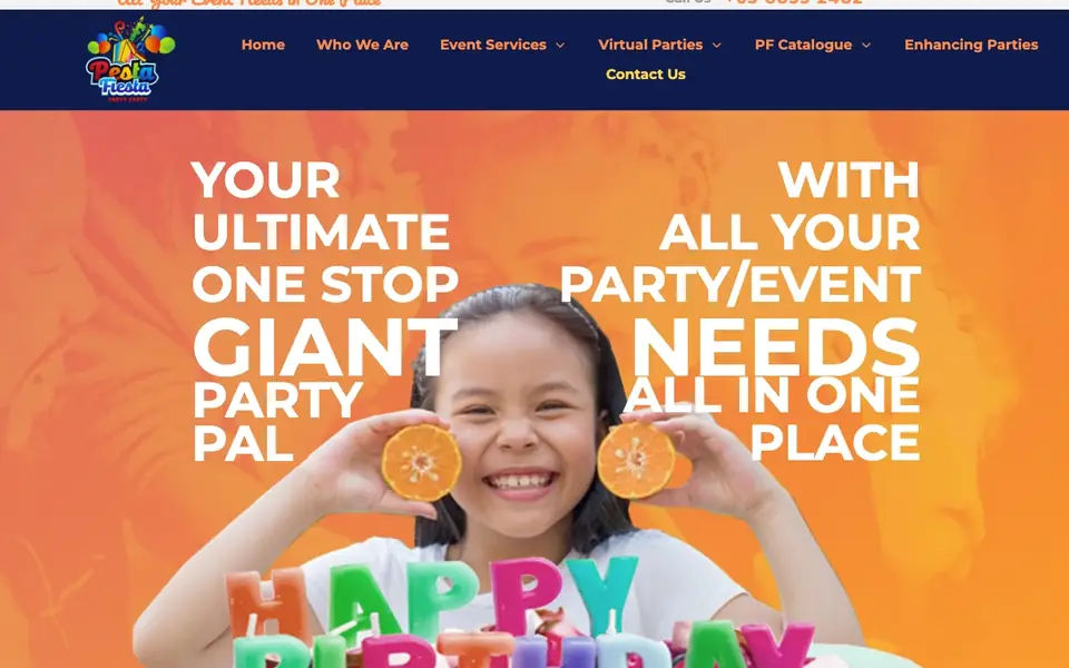 Pesta Fiesta website homepage, 4 Oct 2026
