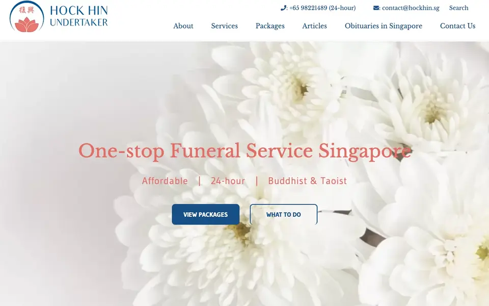 Hok Hin Undertaker website homepage, 4 Oct 2026