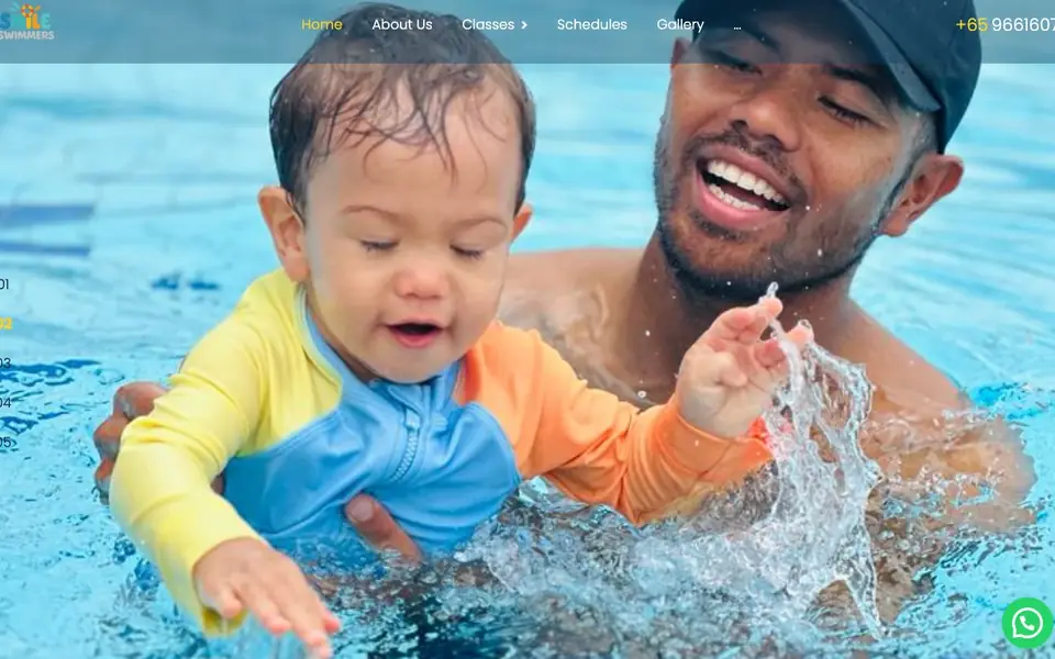 Smileswimmers website homepage, 4 Oct 2026