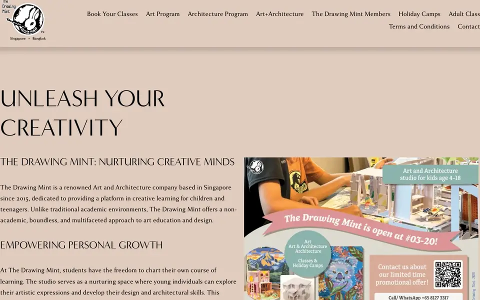 The Drawing Mint website homepage, 4 Oct 2026